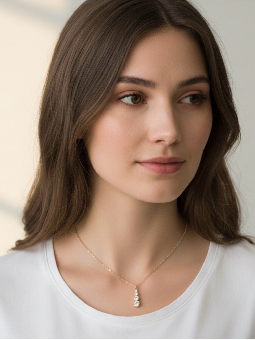 Jasmine Lane Gold-tone Crystal pendant Necklace with Extender